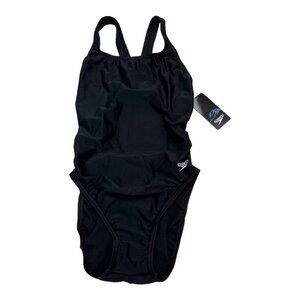 Speedo Swimsuit Womens 10 36 Black One Piece Pro lt Super Pro Sports Competition